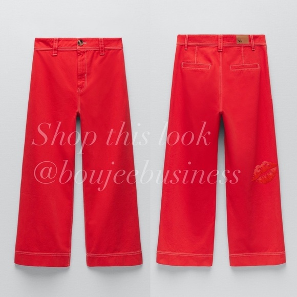 ZARA - Z1975 BNWT Wide Leg Topstitched Culotte Jeans - Picture 6 of 6